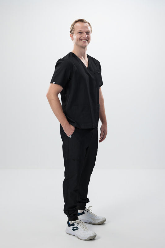 Male scrub bottoms black