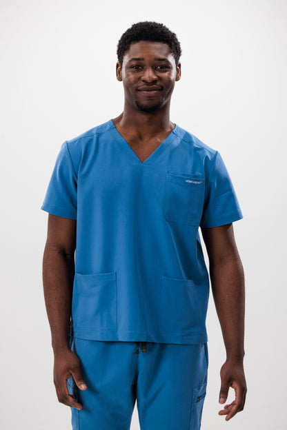 Male scrub top blue