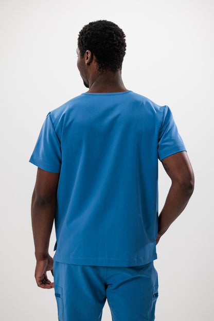 Male scrub top blue