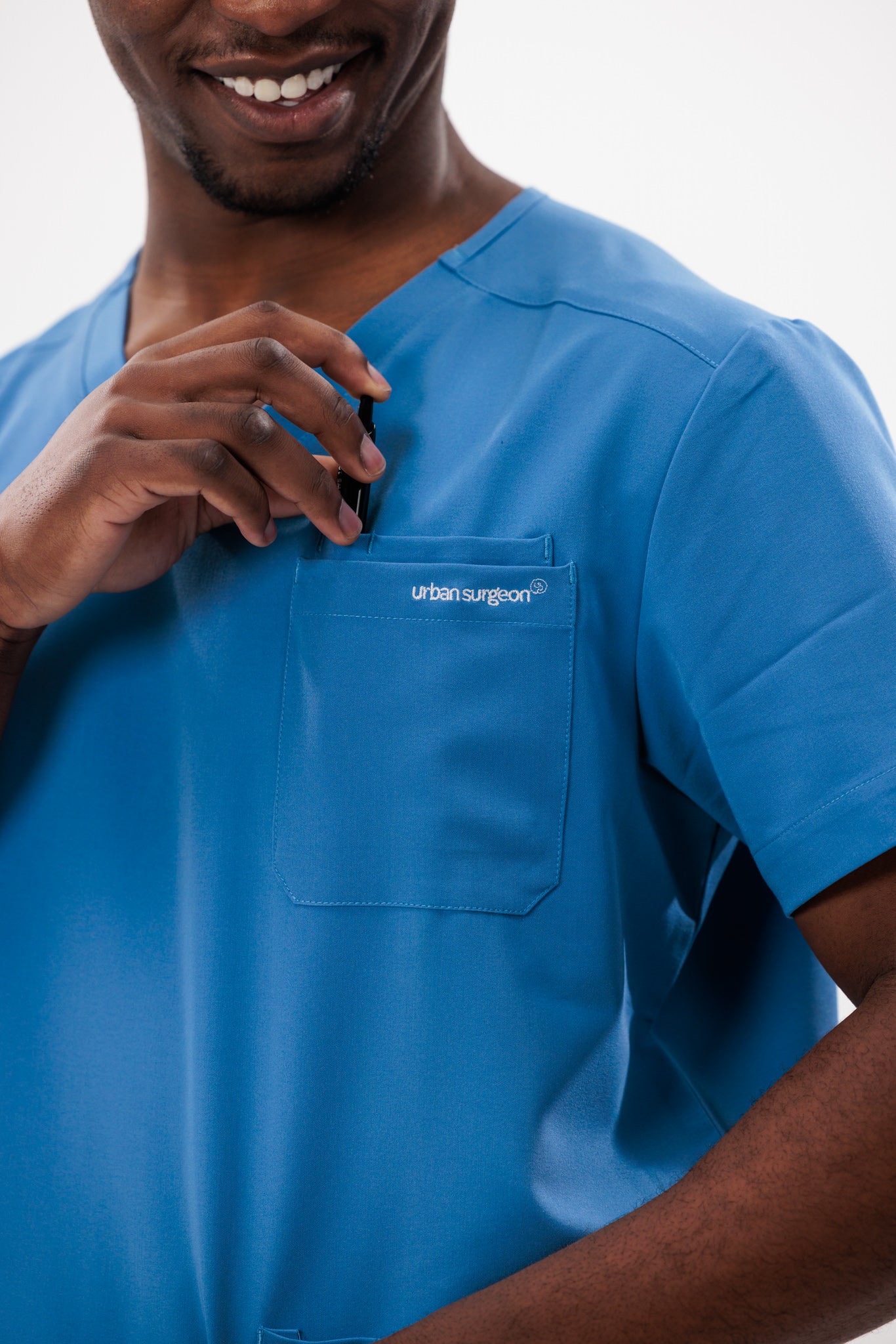 Male scrub top blue