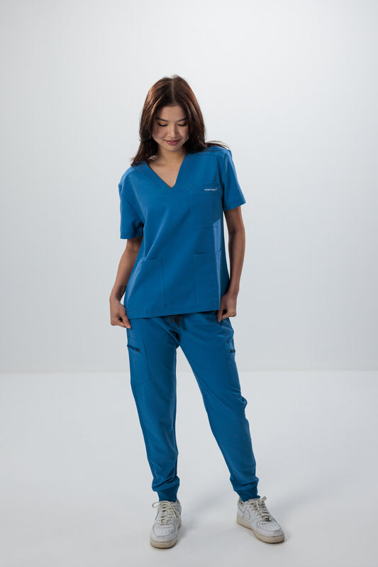 Female scrub bottoms blue